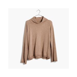 Beige Women's Madewell Cinematheque Boxy Mock-neck Sweater Basic Classic Neutral